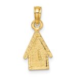 14k Two-tone 3-D Dog Inside Dog House Charm - Image 4