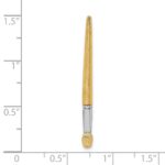 14K and White Rhodium  3-D Oil Paint Brush Charm - Image 3