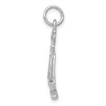 14k White Gold Polished Scales of Justice Charm - Image 2