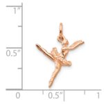 14K Rose Gold Polished 3-D Ballerina Charm - Image 3