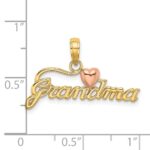 14k Two-Tone GRANDMA with Heart Charm - Image 3