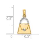 14K and White Rhodium Purse Charm - Image 3