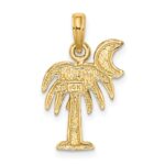 14K and White Rhodium Polished Charleston Palm Tree Charm - Image 4
