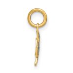 14K and White Rhodium Small Diamond-cut Hearts Maltese Cross Charm - Image 2