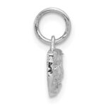 14k White Gold Solid Comedy/Tragedy Charm - Image 2