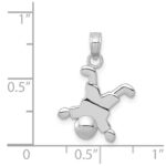 14K White Gold Little Boy Pendant - Image 4