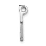 14k White Gold Horseshoe Chain Slide Charm - Image 2