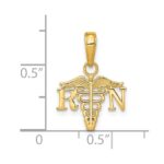 14K RN Registered Nurse Caduceus Charm - Image 3