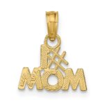14K Polished #1 MOM Pendant - Image 4