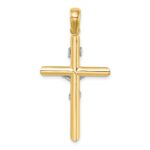 14K Two-tone Polished Crucifix Charm - Image 4