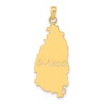 14k ST. LUCIA Island Map Pendant