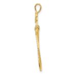 14K Textured Charm Holder Pendant - Image 2