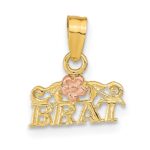 14K Rose and Yellow Gold BRAT Pendant
