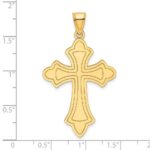 14k Polished Cross Pendant - Image 4