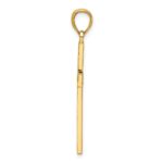 14K Polished Beaded Cross Pendant - Image 2