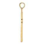 14K Polished Beaded Cross Pendant - Image 2