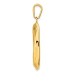 14k Polished Hollow Oval Hoop Pendant - Image 2
