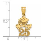14K Graduation Cap and Diploma 25 Charm - Image 4