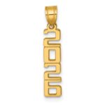 14K Polished Vertical 2026 Charm