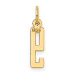 14k Small Elongated Number 9 Charm - Image 3