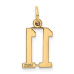 14k Small Elongated Number 11 Charm - Image 3