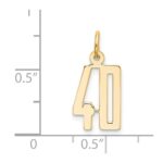 14k Small Elongated Number 40 Charm - Image 2