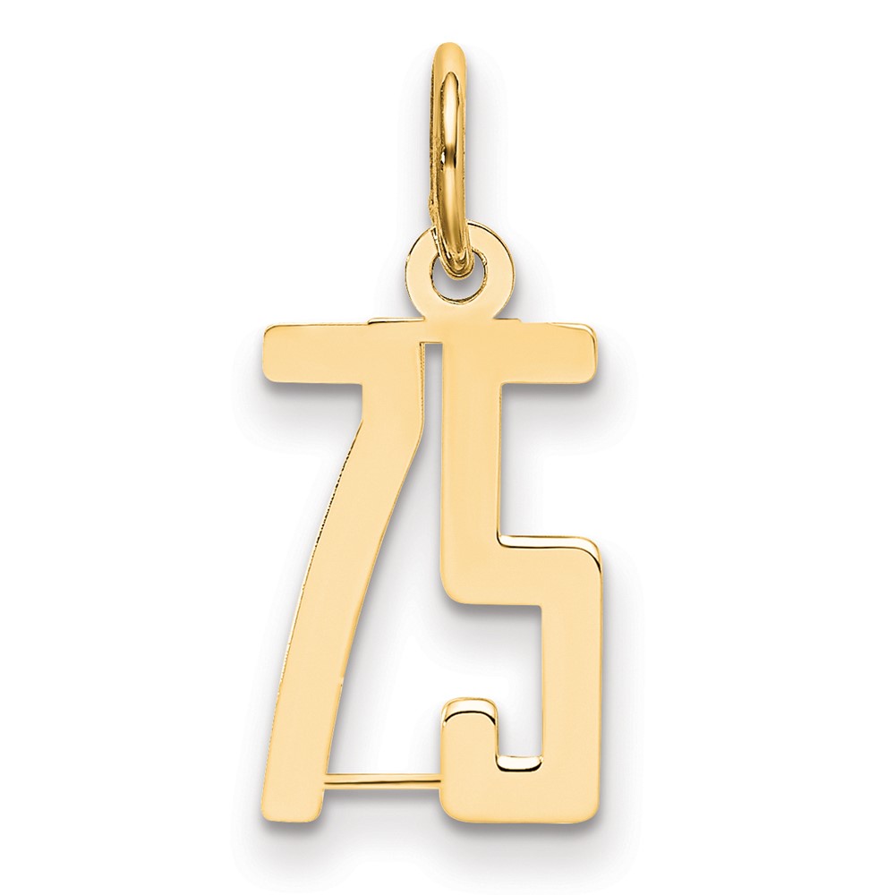 LES75.jpg 14k Small Elongated Number 75 Charm - Image 1