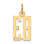 14k Small Elongated Number 83 Charm - Image 3