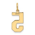 14k Medium Polished Number 5 Charm - Image 3