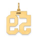14k Medium Polished Number 59 Charm - Image 3
