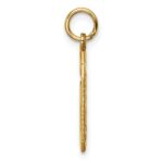 14k Large Brushed Diamond-cut  Number 6 Charm - Image 2