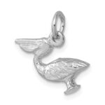 Sterling Silver Rhodium-plated Pelican Pendant - Image 4