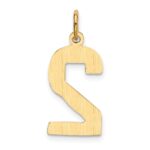 14k  Large Polished Number 2 Charm - Image 3