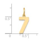 14k Small Polished Number 7 Charm - Image 4