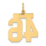 14k Medium Satin Number 46 Charm - Image 3