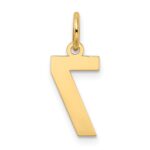14k Small Satin Number 7 Charm - Image 3