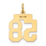 14k Small Satin Number 58 Charm - Image 3