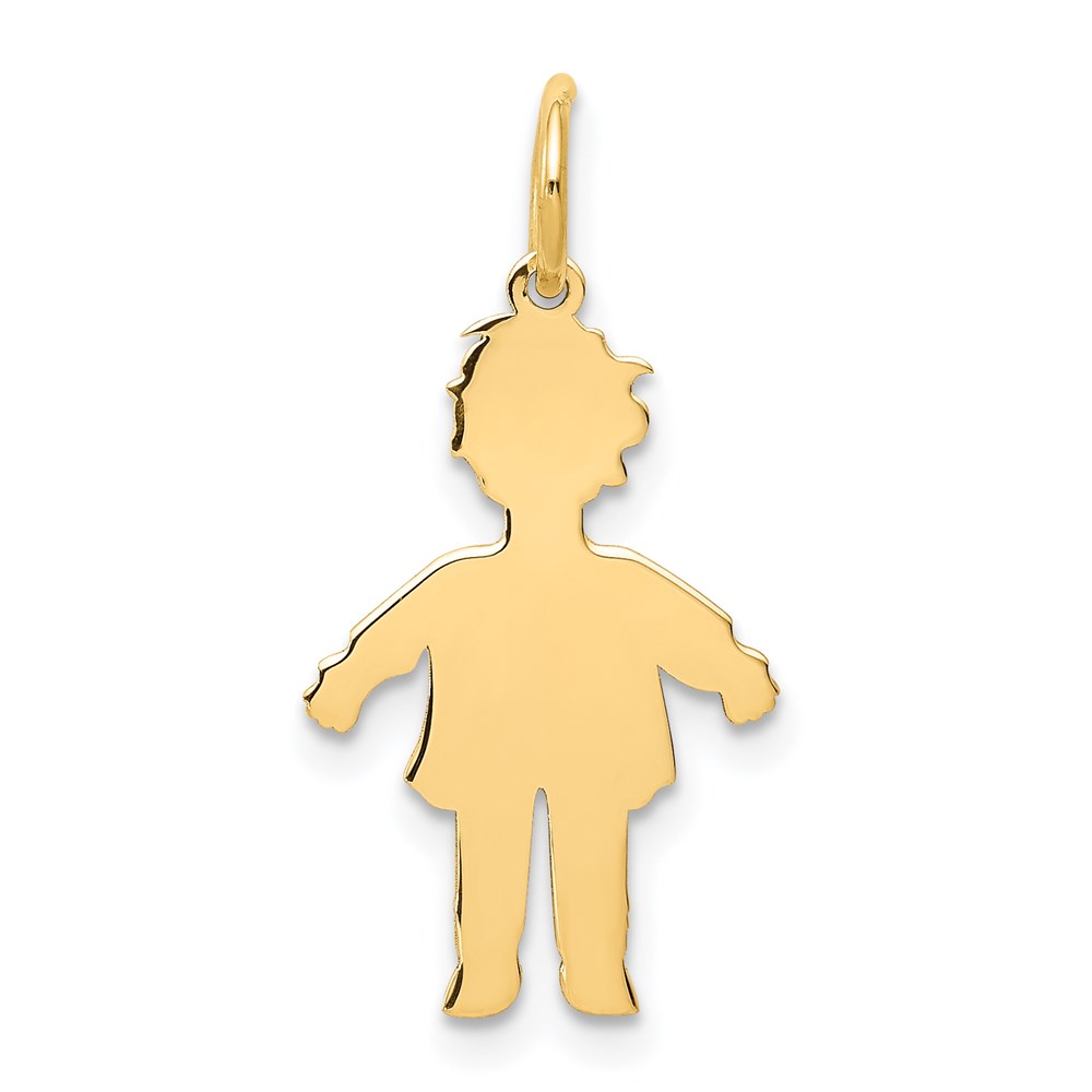 M100.jpg 14k Plain Polished Small Boy Charm - Image 1