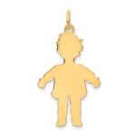 14k Plain Polished Large Boy Charm