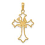 14k Dove Cross Pendant - Image 4
