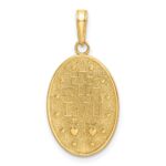 14k Solid Red Enameled Miraculous Medal Oval Pendant - Image 4