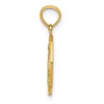 14k Polished and Satin Solid Miraculous Medal Round Pendant - Image 2