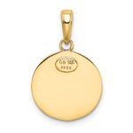 14k Polished Solid Saint Christopher Medal Charm - Image 3