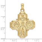 14k Polished Four-Way Medal Pendant - Image 4