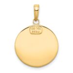 14k Polished and Satin Solid Saint Christopher Medal Pendant - Image 3