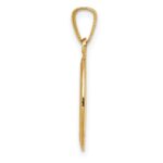 14k Polished and Satin Solid Saint Joseph Medal Oval Charm - Image 2