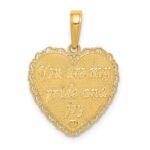 14k Reversible FOR MY DAUGHTER / YOU ARE MY PRIDE AND JOY Heart Pendant - Image 3