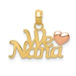 14k Two-Tone WE HEART NANA Charm