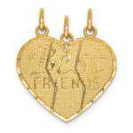 14k 3-piece Break-apart BEST FRIENDS Charm