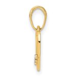 14k and White Rhodium Diamond-cut Heart Pendant - Image 2